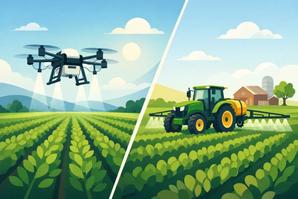 Drone Spraying vs Tractor Spraying